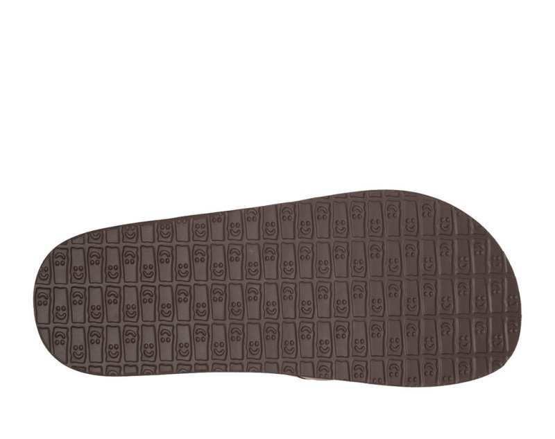 Sanuk Beer Cozy 2 Chocolate Men's Flip Flops Brown | Canada 267YXF